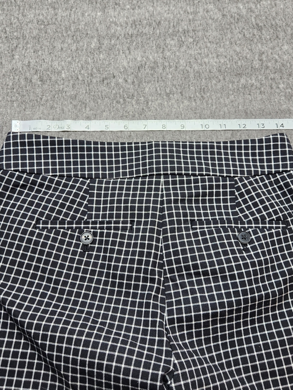 LOFT Marisa Pants Womens 2P Black Check Ankle Work Stretch - Picture 8 of 9